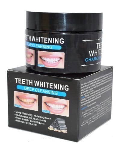 Отбеливающий зубной порошок с бамбуковым углем Pure Natural Teeth Whitening Charcoal Powder 60 мл (180)