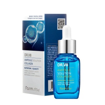 Ампульная сыворотка с коллагеном FarmStay DR.V8 Ampoule Solution Collagen 30 ml