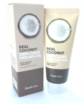 Пилинг-гель с экстрактом кокоса FarmStay Real Coconut Deep Clear Peeling Gel 100 мл (Оригинал)
