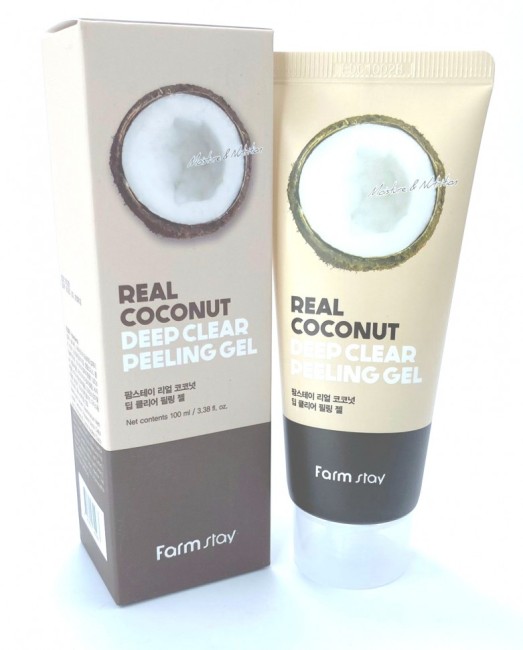 Пилинг - гель с экстрактом кокоса FarmStay Real Coconut Deep Clear Peeling Gel, 100 ml (Оригинал)