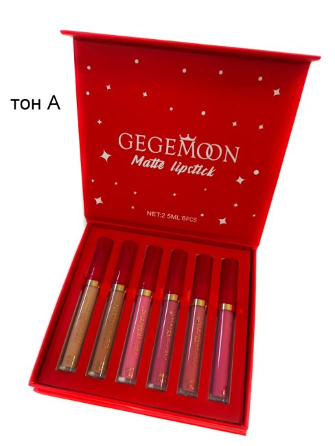 Набор жидких матовых помад для губ Gegemoon Matte Lipstick 6 шт