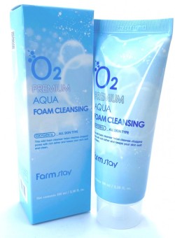 Кислородная пенка для очищения кожи FarmStay O2 Premium Aqua Foam Cleansing 100 мл (Оригинал) Кислородная пенка для очищения кожи FarmStay O2 Premium Aqua Foam Cleansing 100 мл (Оригинал)