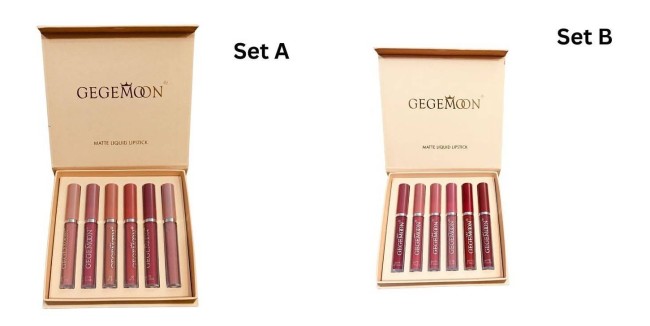 Набор жидких матовых помад Gegemoon Matte Liquid Lipstick 6 шт