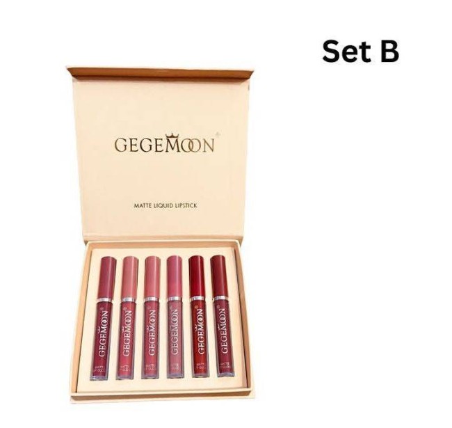 Набор жидких матовых помад Gegemoon Matte Liquid Lipstick 6 шт