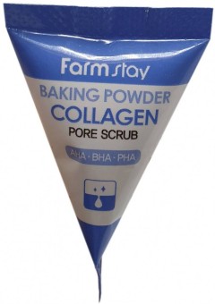 Скраб для лица в пирамидке с коллагеном FarmStay Baking Powder Collagen Pore Scrub 1 шт