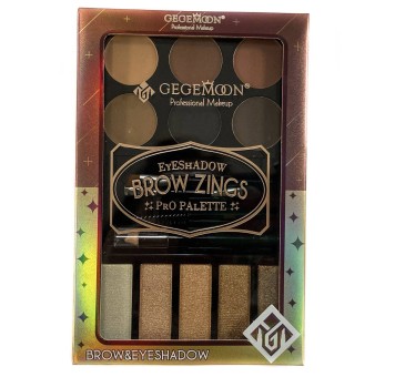 Палетка для бровей и макияжа глаз Gegemoon Eyeshadow Brow Zings Pro Palette