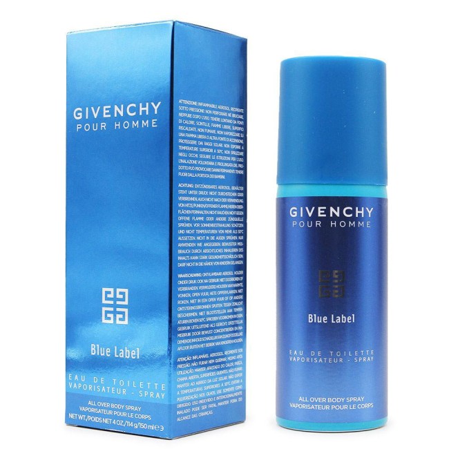 Дезодорант в коробке Givenchy Pour Homme Blue Label 150 ml