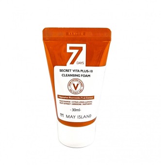 Пенка для умывания May Island 7 Days Secret Vita Plus-10 Cleansing Foam 30 мл (Оригинал)