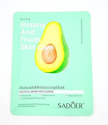 Тканевая маска с экстрактом авокадо Sadoer Botany And Fruits Skin Care Avocado Moisturizing Mask